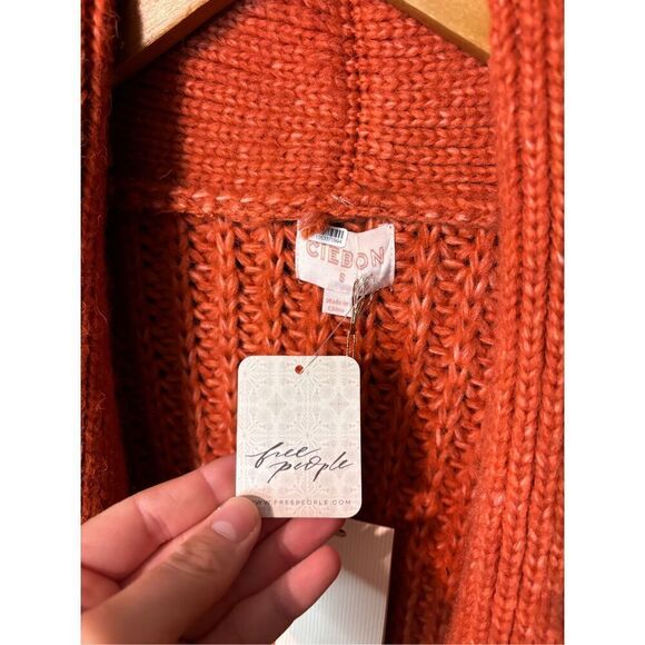 Free People Ciebon Karine Oversized Knit Cardigan Sz Small NWT - Picture 5 of 7